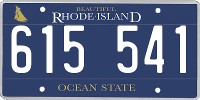 RI license plate 615541