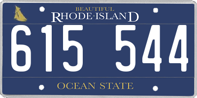 RI license plate 615544