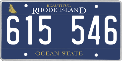 RI license plate 615546