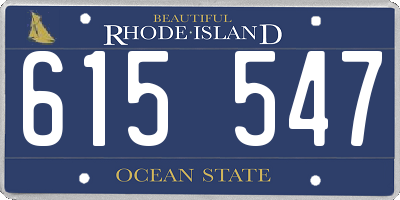 RI license plate 615547