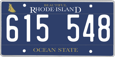 RI license plate 615548