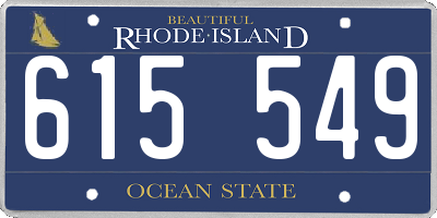 RI license plate 615549