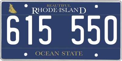 RI license plate 615550