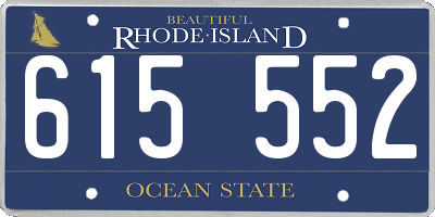 RI license plate 615552