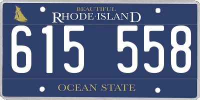 RI license plate 615558