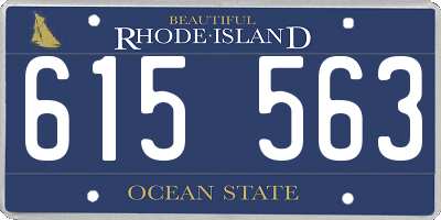 RI license plate 615563