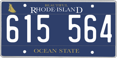 RI license plate 615564