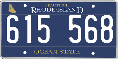 RI license plate 615568