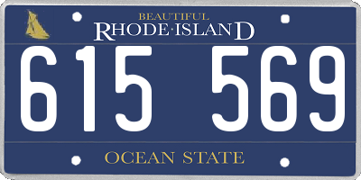 RI license plate 615569