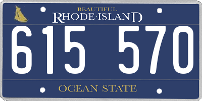 RI license plate 615570
