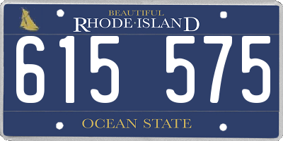 RI license plate 615575