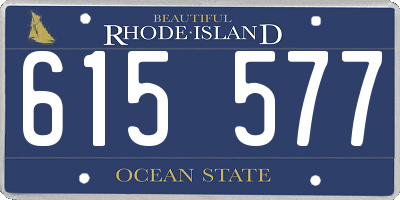 RI license plate 615577