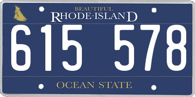 RI license plate 615578