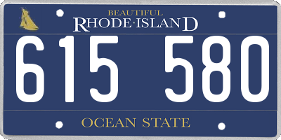 RI license plate 615580