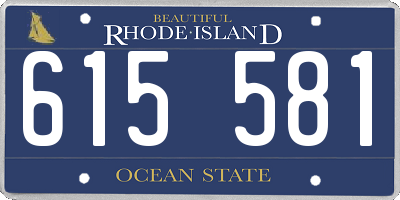 RI license plate 615581