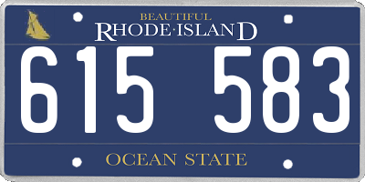RI license plate 615583