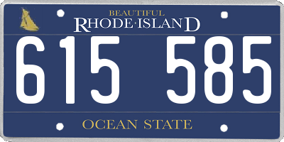 RI license plate 615585