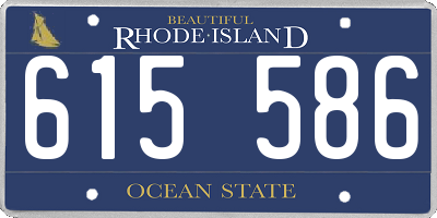 RI license plate 615586