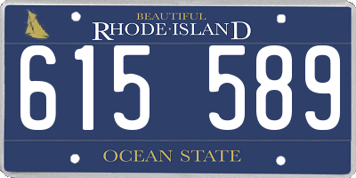 RI license plate 615589