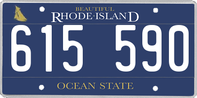 RI license plate 615590