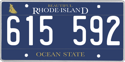 RI license plate 615592