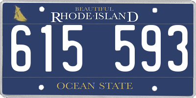 RI license plate 615593
