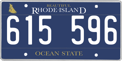 RI license plate 615596