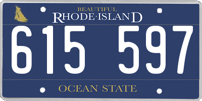 RI license plate 615597