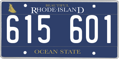 RI license plate 615601