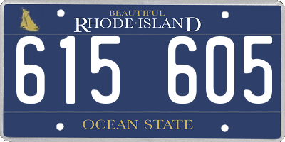 RI license plate 615605