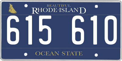 RI license plate 615610