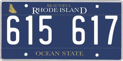 RI license plate 615617