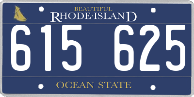 RI license plate 615625
