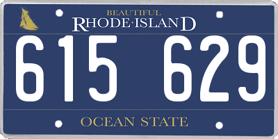 RI license plate 615629