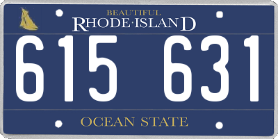 RI license plate 615631