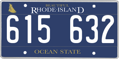 RI license plate 615632