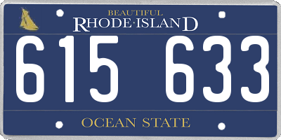 RI license plate 615633