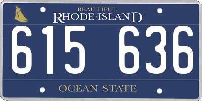 RI license plate 615636