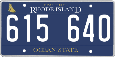 RI license plate 615640