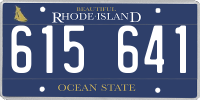 RI license plate 615641