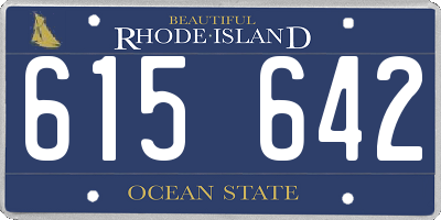 RI license plate 615642