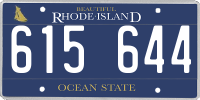 RI license plate 615644