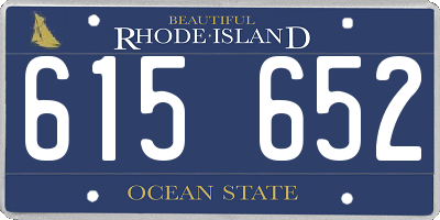 RI license plate 615652