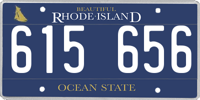 RI license plate 615656