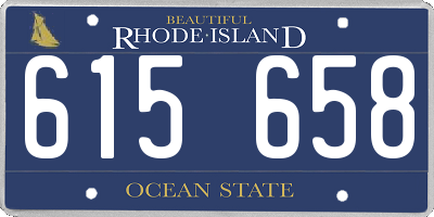 RI license plate 615658