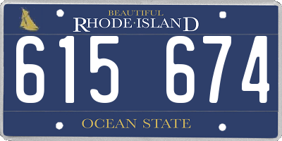 RI license plate 615674