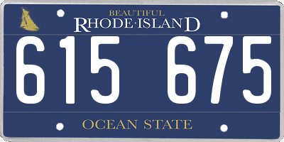 RI license plate 615675