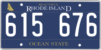 RI license plate 615676