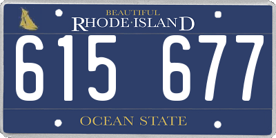 RI license plate 615677