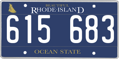 RI license plate 615683